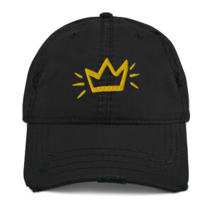 KONA X QONA GOLD CROWN Distressed Dad Hat