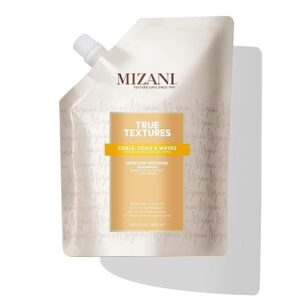 Mizani True Textures Moisture Replenish Shampoo | Smooths & Hydrates | with Coconut Oil | Sulfate & Paraben-Free | for Curly Hair