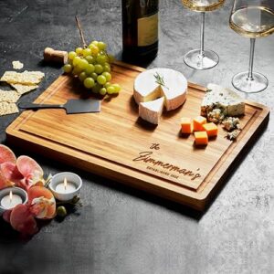 Personalized Cutting Board, Custom Bamboo Engraved Charcuterie Boards" by "gifts to engrave