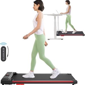 UREVO Under Desk Treadmill, Walking Pad 2 in 1 for Home/Office, Portable Walking Pad Treadmill with Remote Control, LED Display