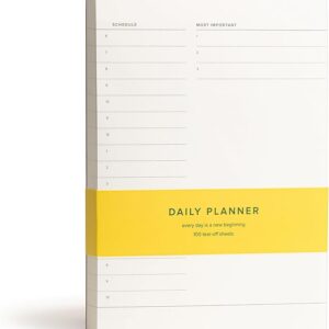 Daily & Weekly To Do List Notepad. Desk Pad for Work and Study (Ivory, Daily 8x6 inches) Visit the Kunitsa Co. Store